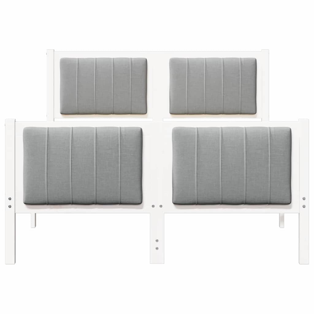 Struttura del Letto Bianco e grigio chiaro 120 x 200 cm