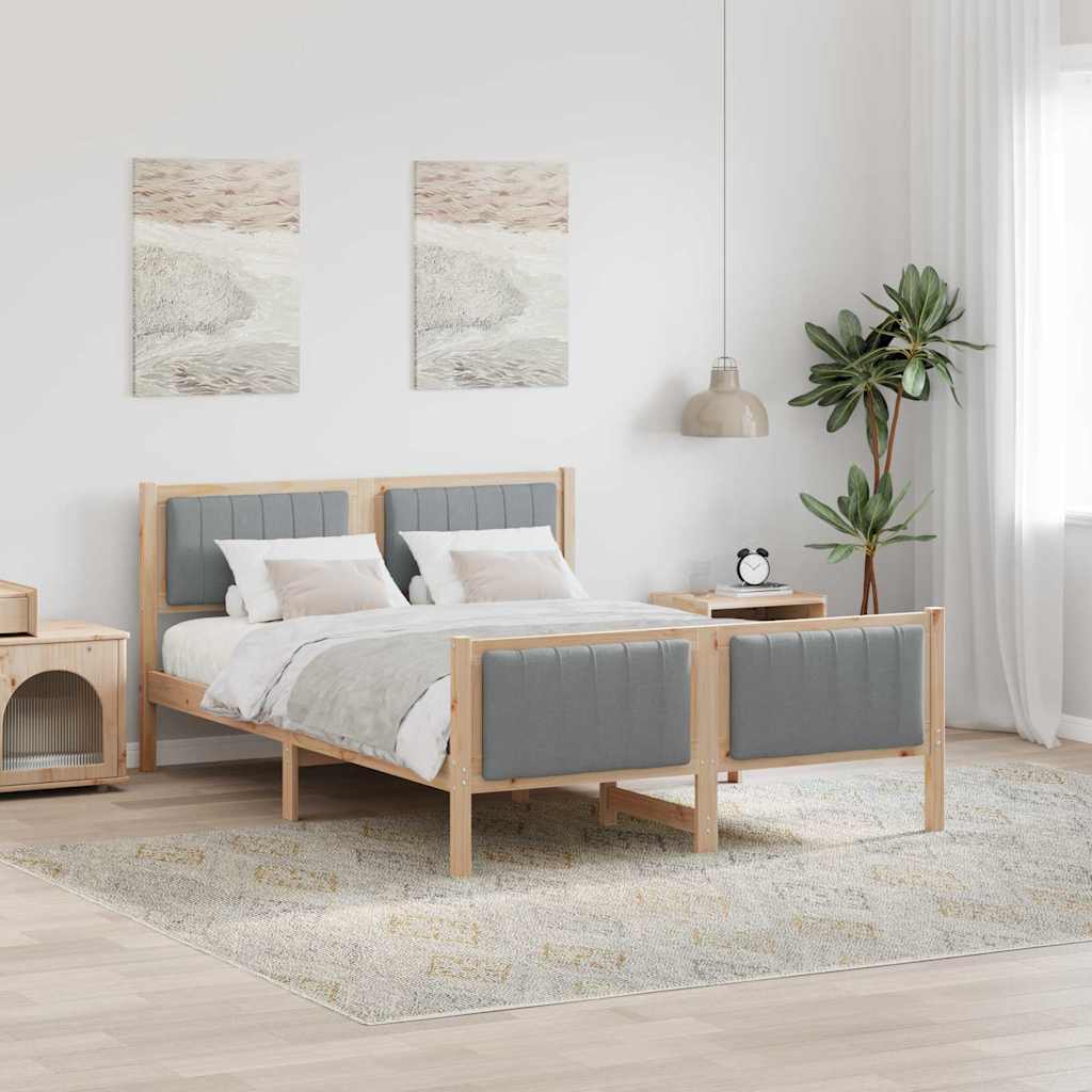 Struttura del Letto Marrone e grigio chiaro 135 x 190 cm