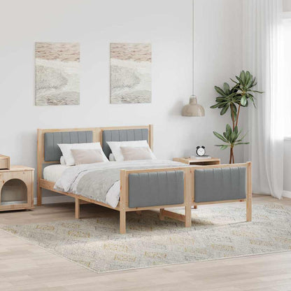Struttura del Letto Marrone e grigio chiaro 135 x 190 cm