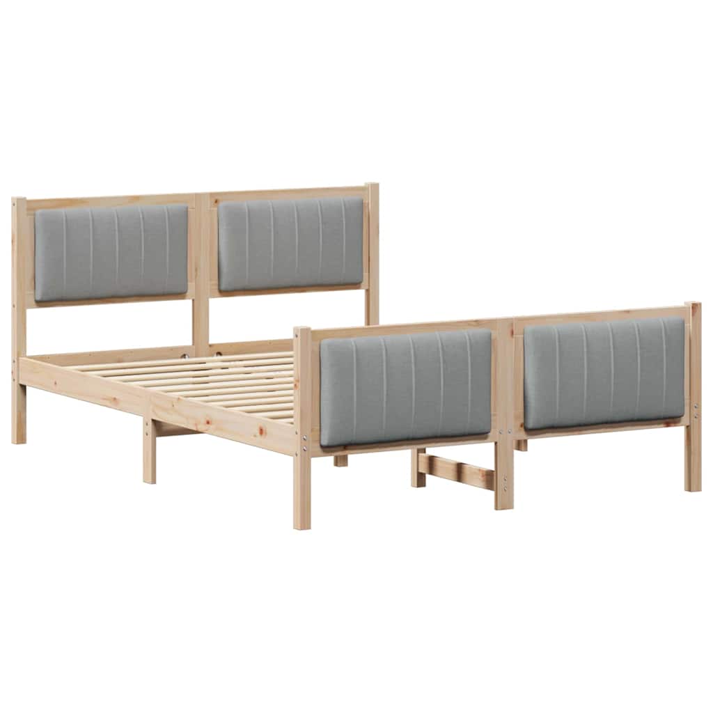 Struttura del Letto Marrone e grigio chiaro 135 x 190 cm