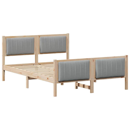 Struttura del Letto Marrone e grigio chiaro 135 x 190 cm
