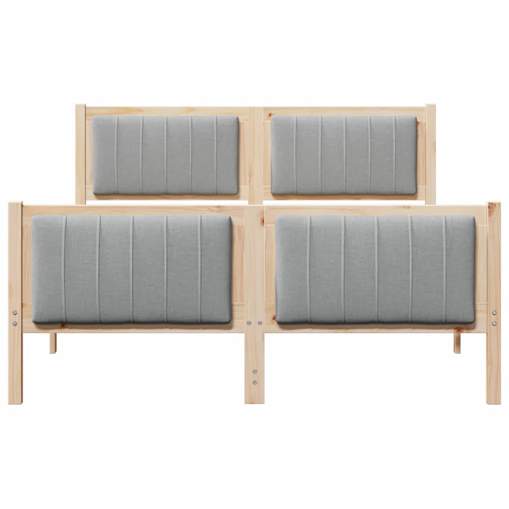 Struttura del Letto Marrone e grigio chiaro 135 x 190 cm