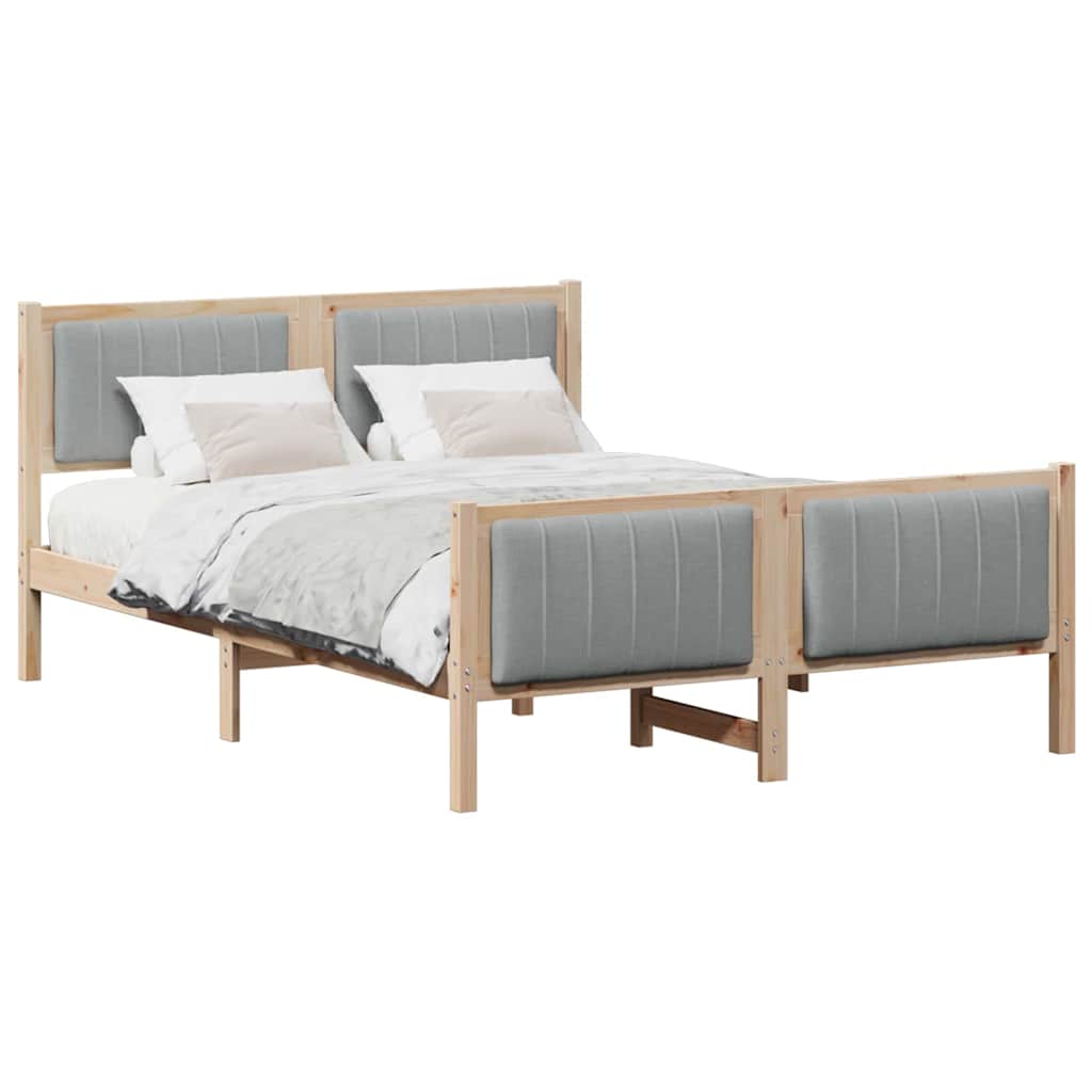 Struttura del Letto Marrone e grigio chiaro 135 x 190 cm