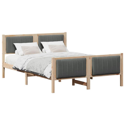 Struttura del Letto marrone e grigio scuro 135 x 190 cm