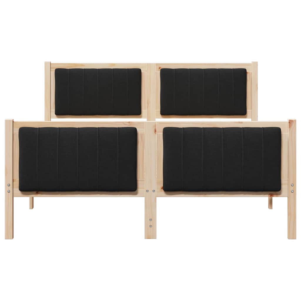 Struttura del Letto con testiera Marrone e nero 135 x 190 cm