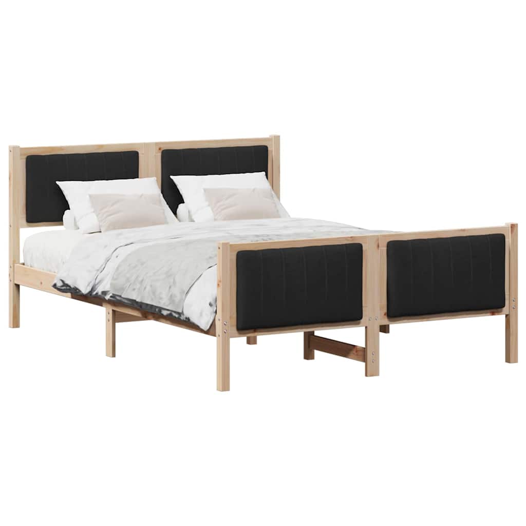 Struttura del Letto con testiera Marrone e nero 135 x 190 cm