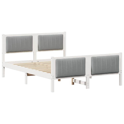 Struttura del Letto Bianco e grigio chiaro 135 x 190 cm