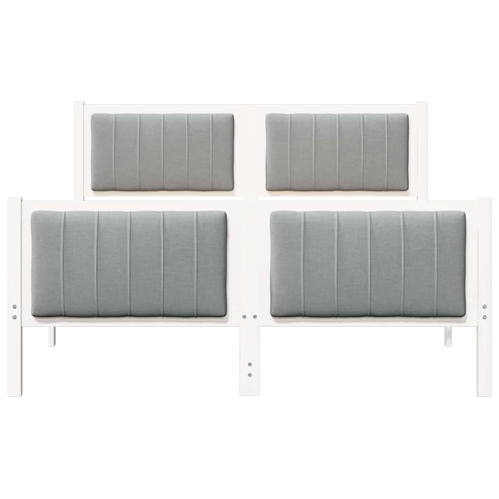 Struttura del Letto Bianco e grigio chiaro 135 x 190 cm
