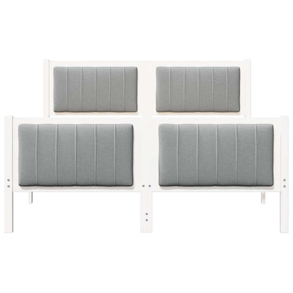 Struttura del Letto Bianco e grigio chiaro 135 x 190 cm