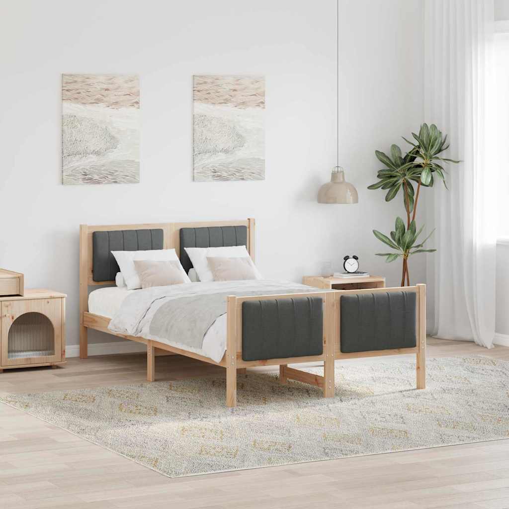 Struttura del Letto marrone e grigio scuro 120 x 190 cm