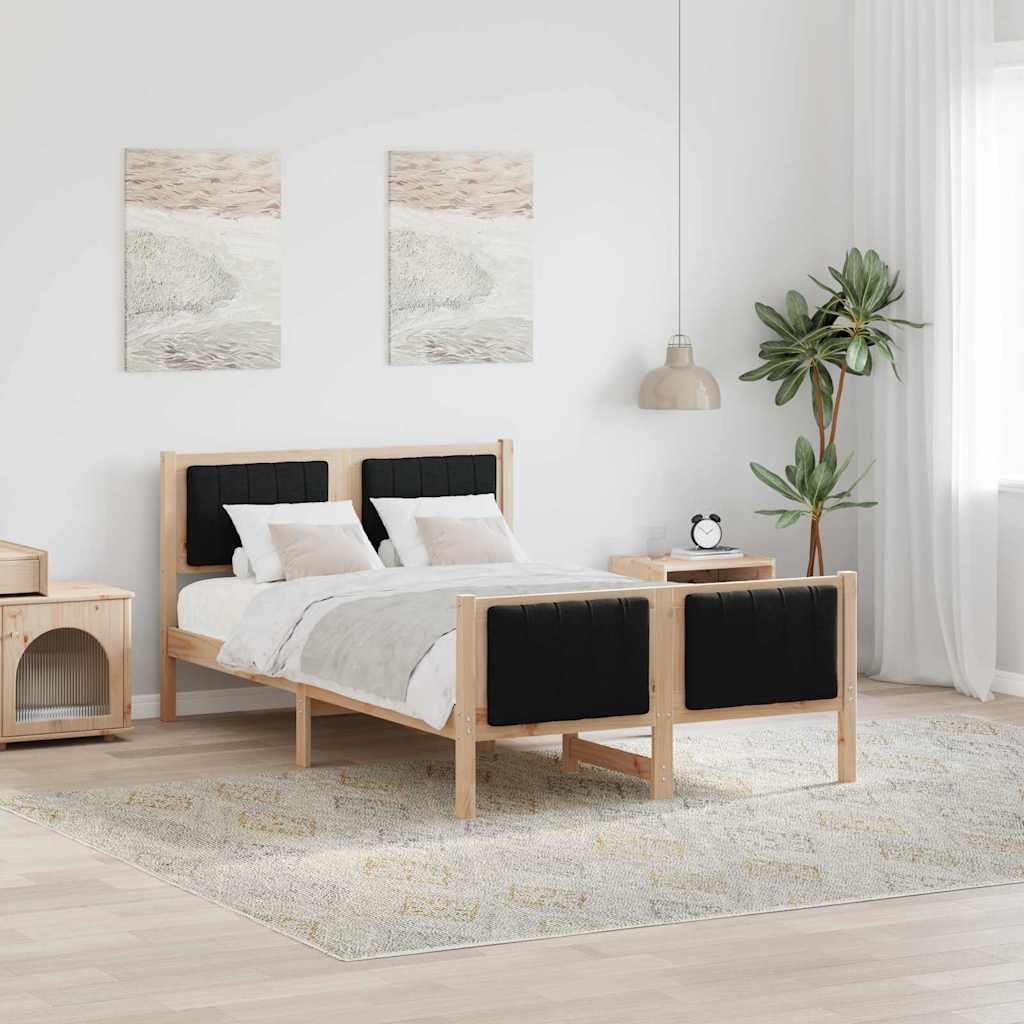 Struttura del Letto con testiera Marrone e nero 120 x 190 cm