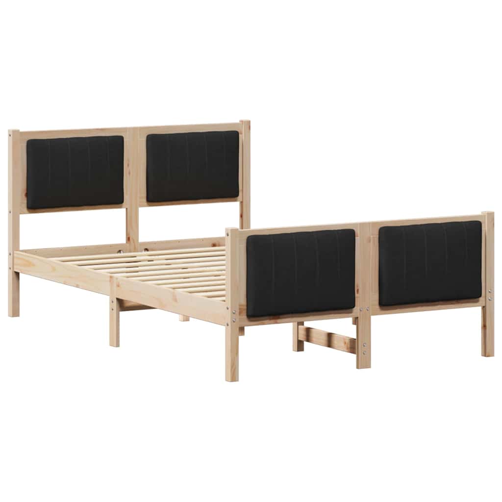 Struttura del Letto con testiera Marrone e nero 120 x 190 cm