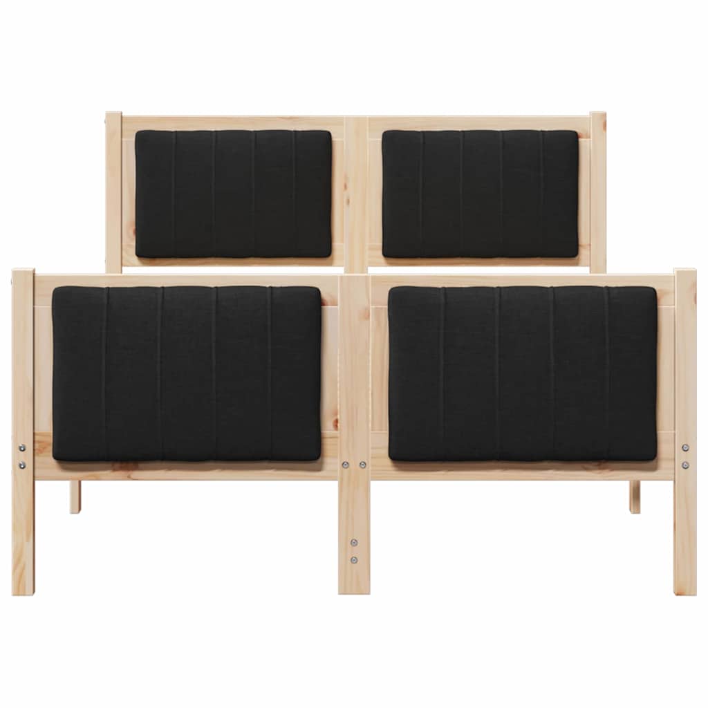 Struttura del Letto con testiera Marrone e nero 120 x 190 cm