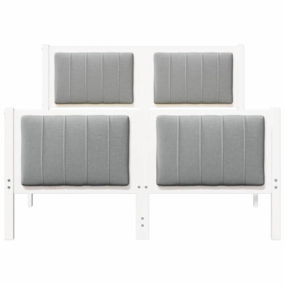 Struttura del Letto Bianco e grigio chiaro 120 x 190 cm