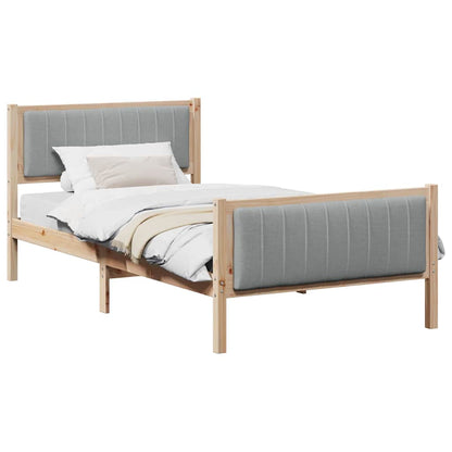 Struttura del Letto Marrone e grigio chiaro 100 x 200 cm