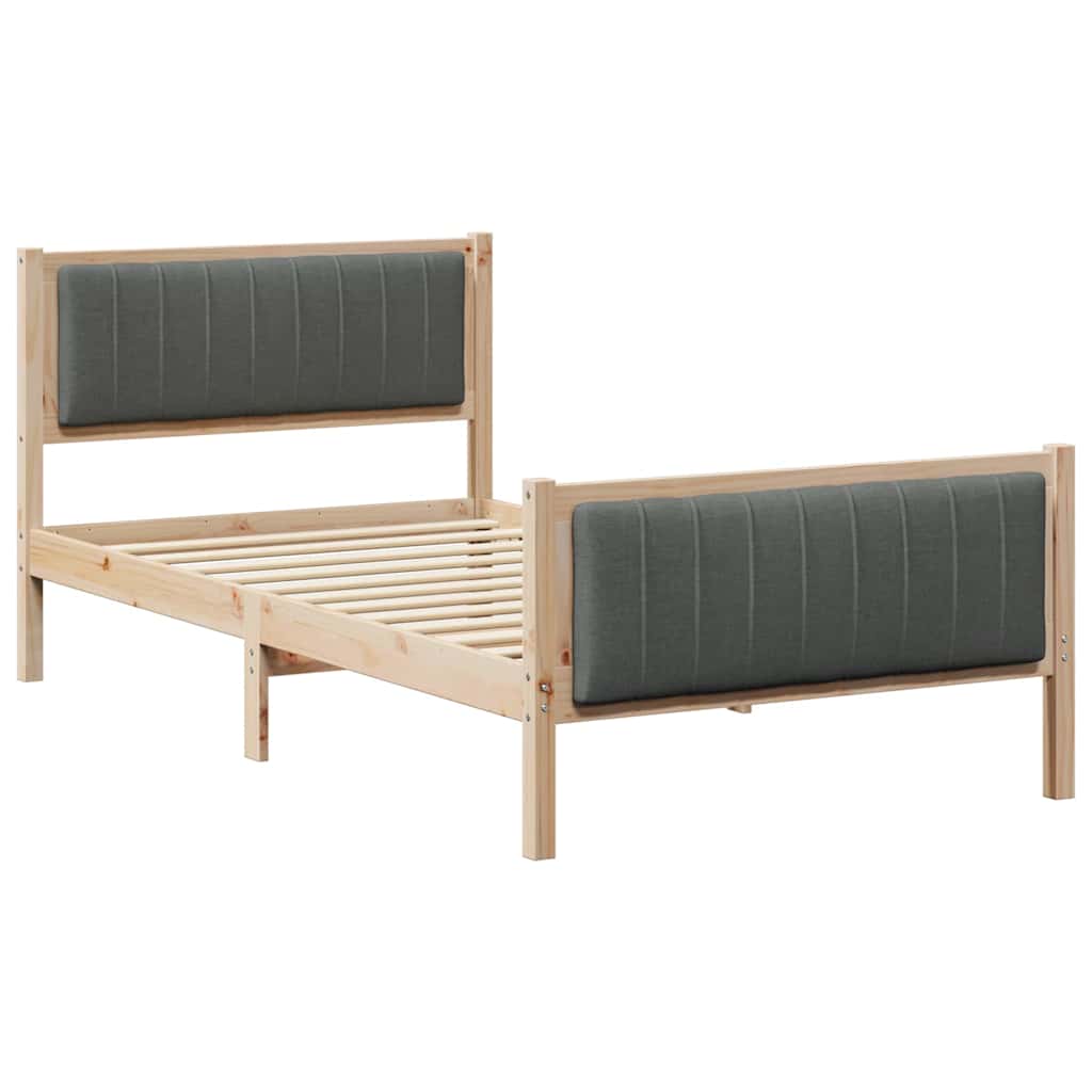 Struttura del Letto marrone e grigio scuro 100 x 200 cm