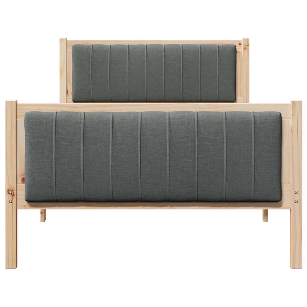 Struttura del Letto marrone e grigio scuro 100 x 200 cm