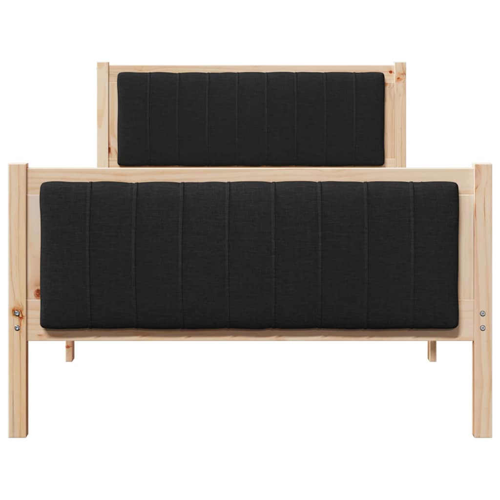 Struttura del Letto con testiera Marrone e nero 100 x 200 cm