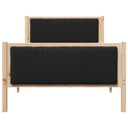 Struttura del Letto con testiera Marrone e nero 100 x 200 cm