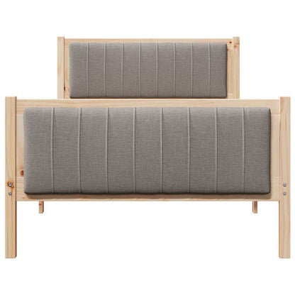 Struttura del Letto con testiera Marrone e taupe 100 x 200 cm