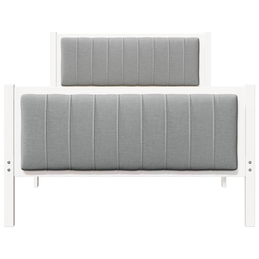 Struttura del Letto Bianco e grigio chiaro 100 x 200 cm