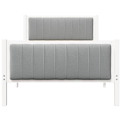 Struttura del Letto Bianco e grigio chiaro 100 x 200 cm