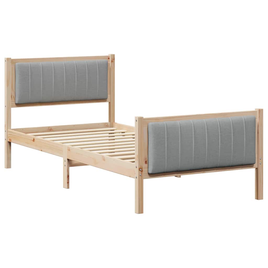 Struttura del Letto Marrone e grigio chiaro 90 x 200 cm