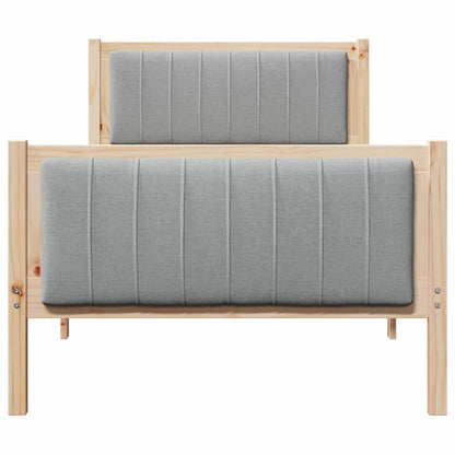 Struttura del Letto Marrone e grigio chiaro 90 x 200 cm