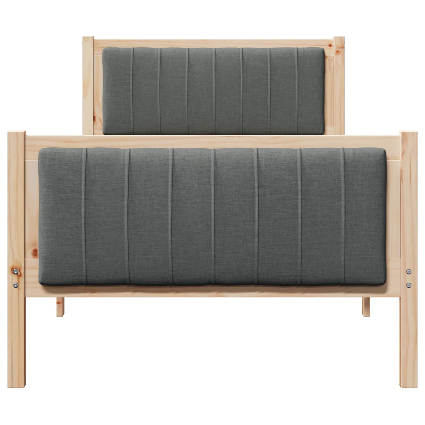 Struttura del Letto marrone e grigio scuro 90 x 200 cm