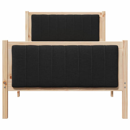 Struttura del Letto con testiera Marrone e nero 90 x 200 cm