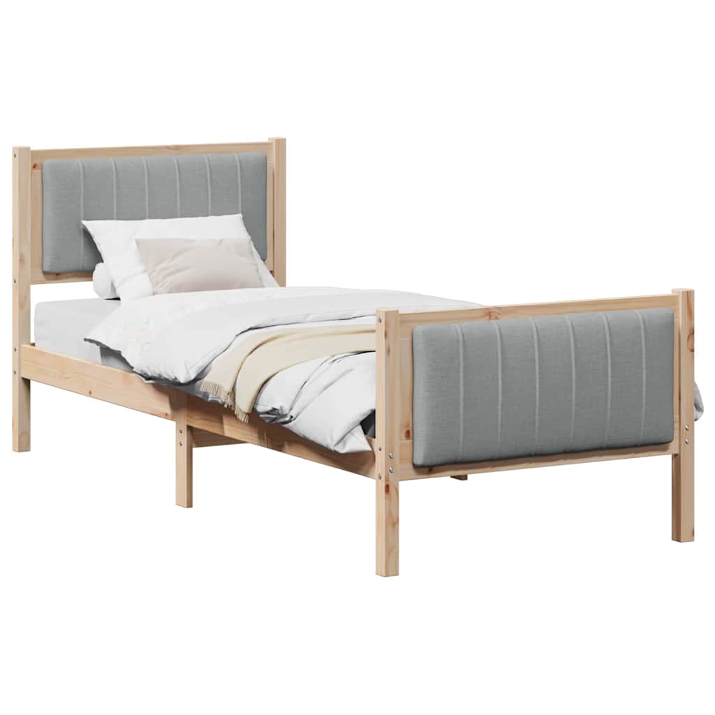 Struttura del Letto Marrone e grigio chiaro 80 x 200 cm