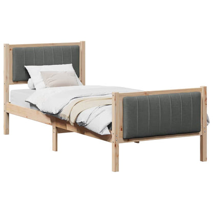 Struttura del Letto marrone e grigio scuro 80 x 200 cm