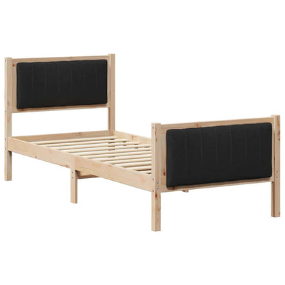 Struttura del Letto con testiera Marrone e nero 80 x 200 cm