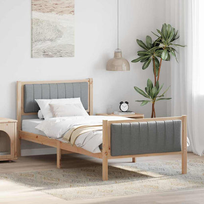 Struttura del Letto Marrone e grigio chiaro 90 x 190 cm