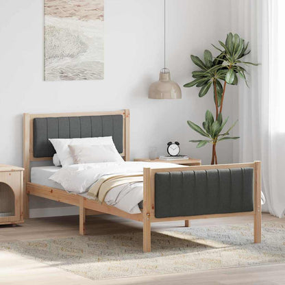 Struttura del Letto marrone e grigio scuro 90 x 190 cm