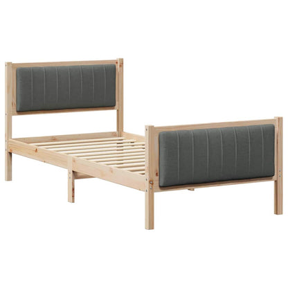 Struttura del Letto marrone e grigio scuro 90 x 190 cm