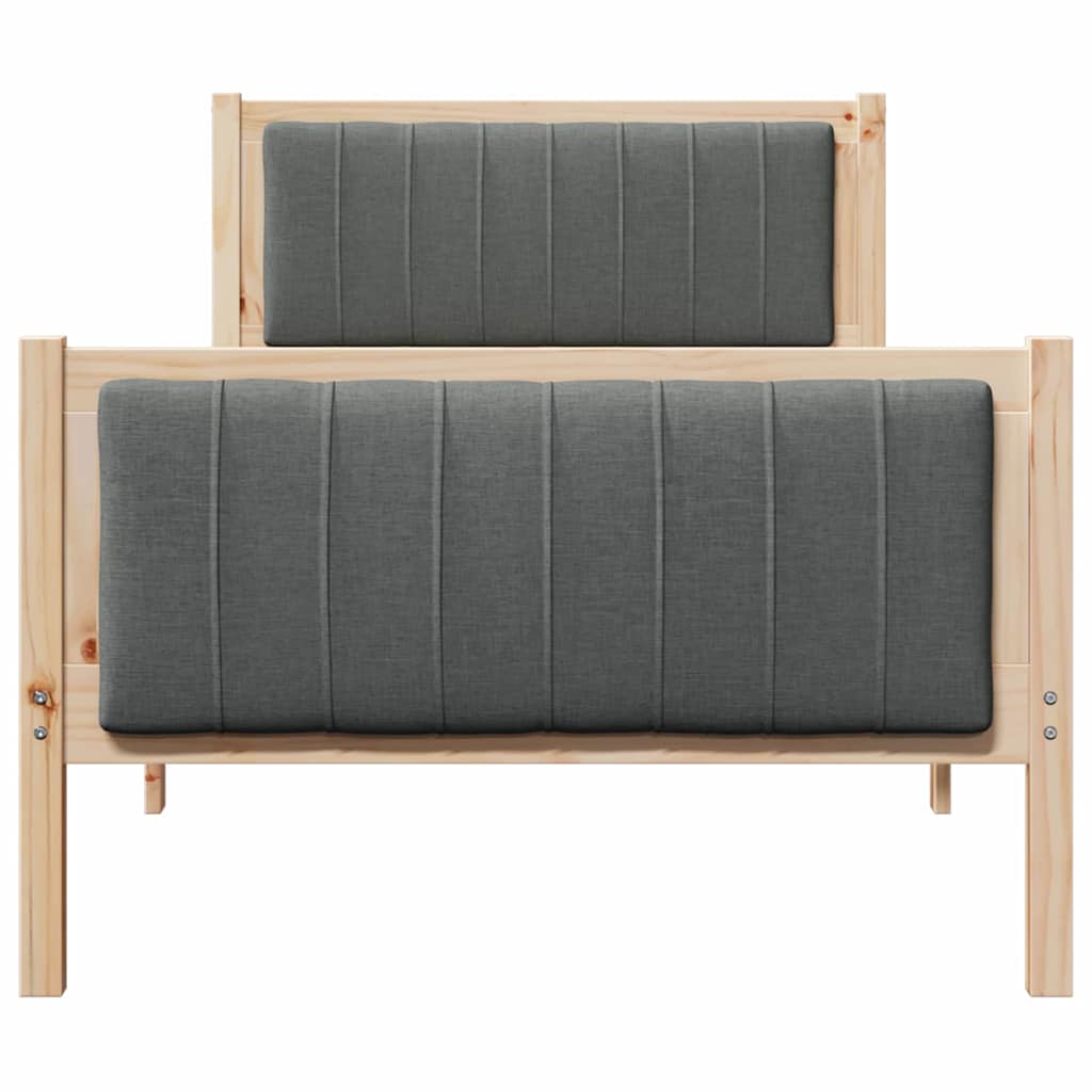 Struttura del Letto marrone e grigio scuro 90 x 190 cm