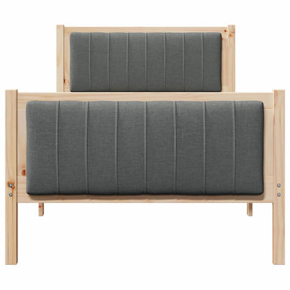 Struttura del Letto marrone e grigio scuro 90 x 190 cm