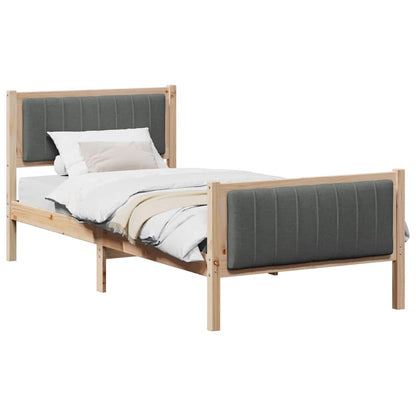 Struttura del Letto marrone e grigio scuro 90 x 190 cm