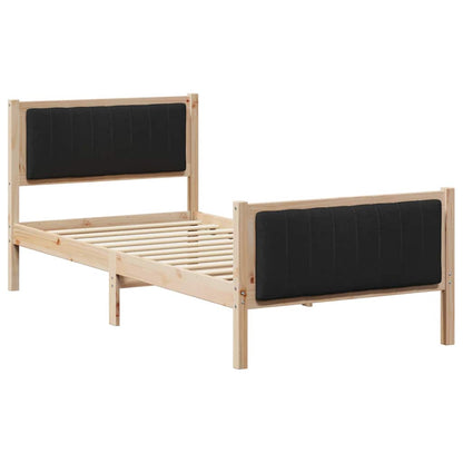 Struttura del Letto con testiera Marrone e nero 90 x 190 cm