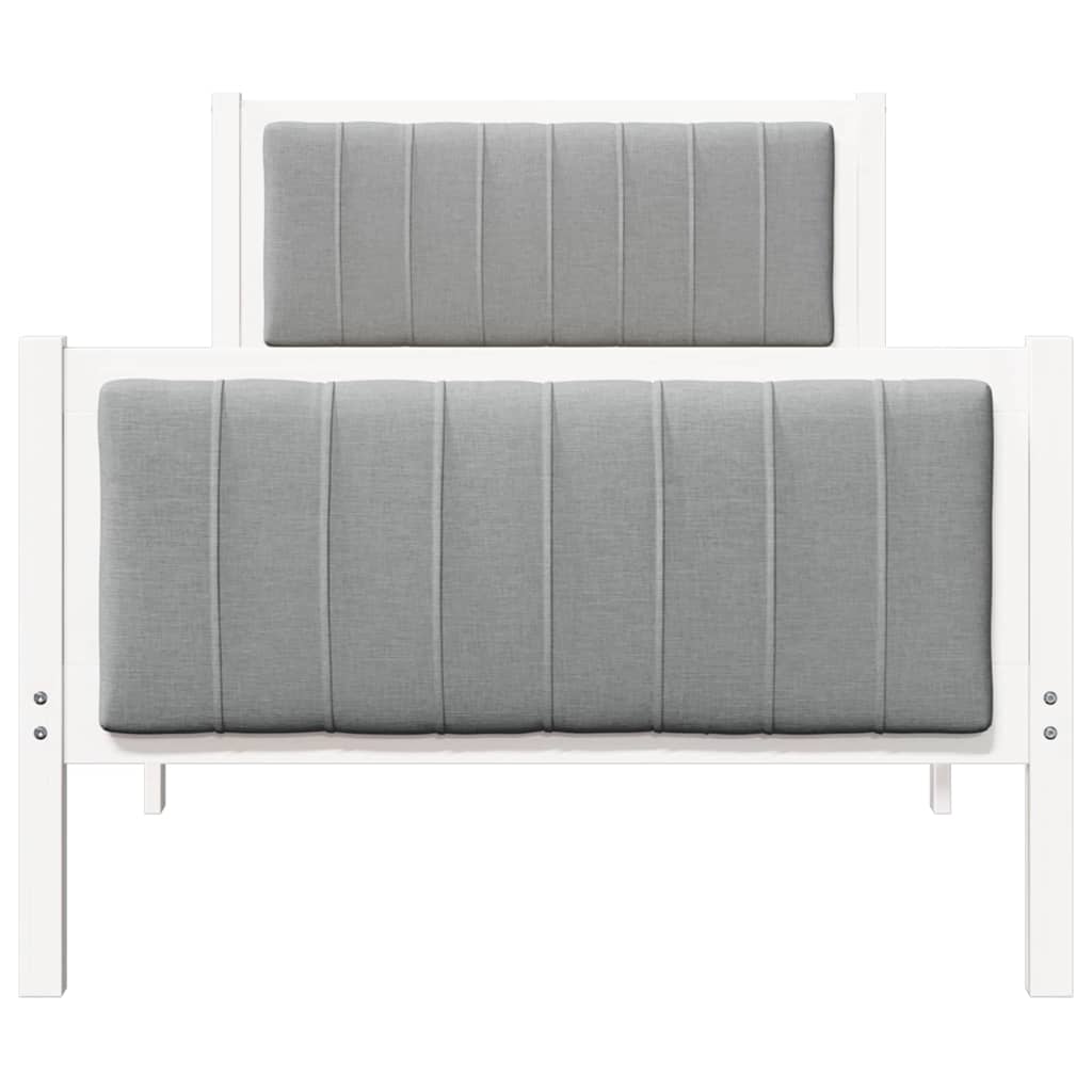 Struttura del Letto Bianco e grigio chiaro 90 x 190 cm