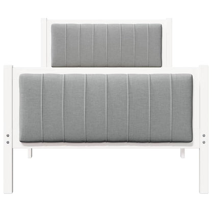 Struttura del Letto Bianco e grigio chiaro 90 x 190 cm