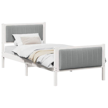 Struttura del Letto Bianco e grigio chiaro 90 x 190 cm