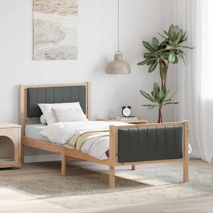 Struttura del Letto marrone e grigio scuro 75 x 190 cm