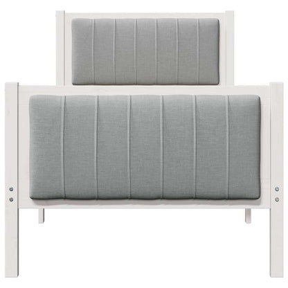 Struttura del Letto Bianco e grigio chiaro 75 x 190 cm