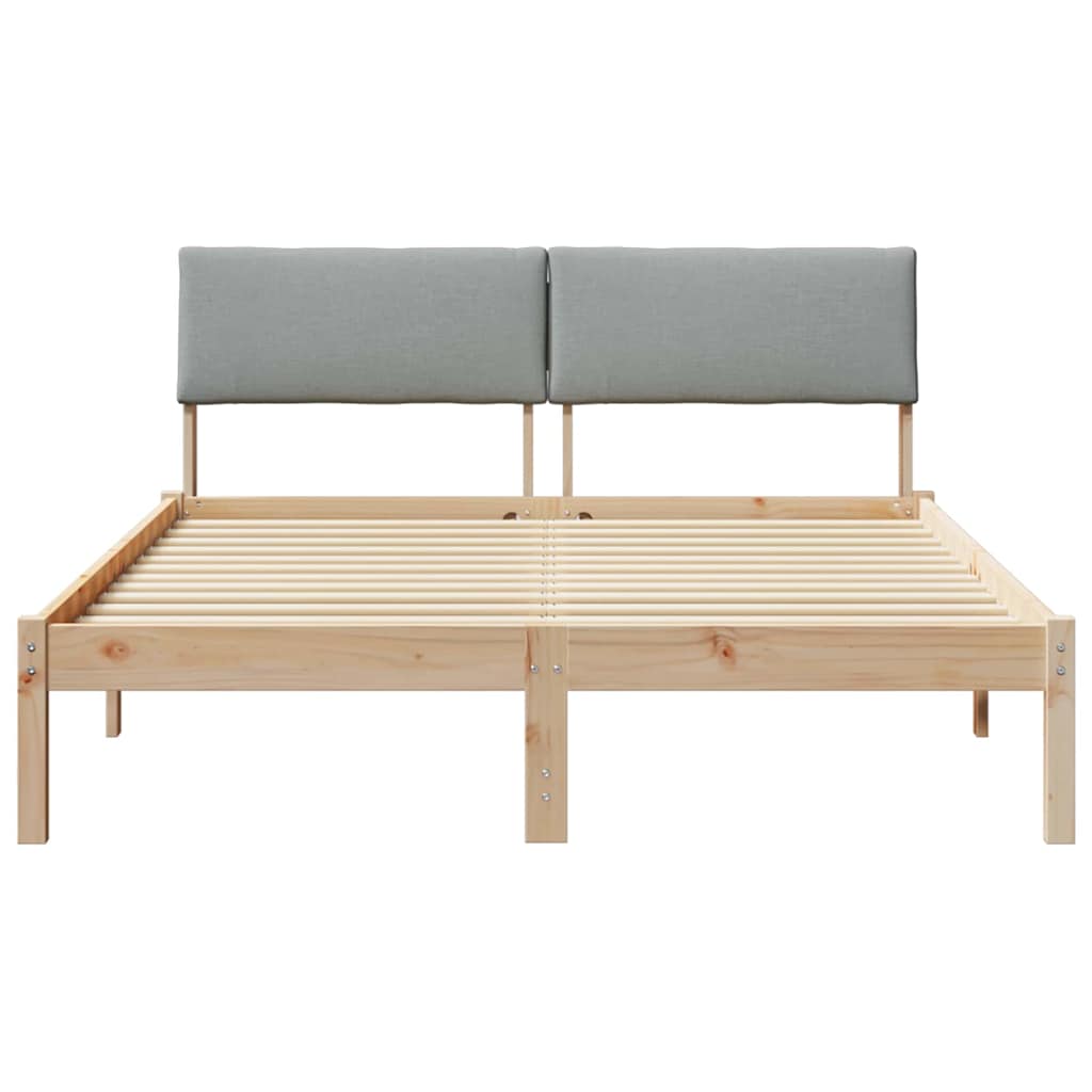 Struttura del Letto Marrone e grigio chiaro 160 x 200 cm