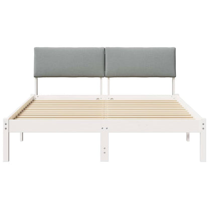 Struttura del Letto Bianco e grigio chiaro 160 x 200 cm