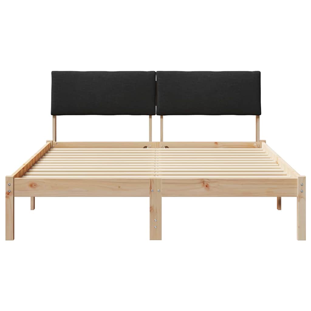Struttura del Letto con testiera Marrone e nero 150 x 200 cm