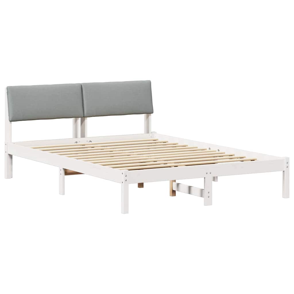 Struttura del Letto Bianco e grigio chiaro 150 x 200 cm
