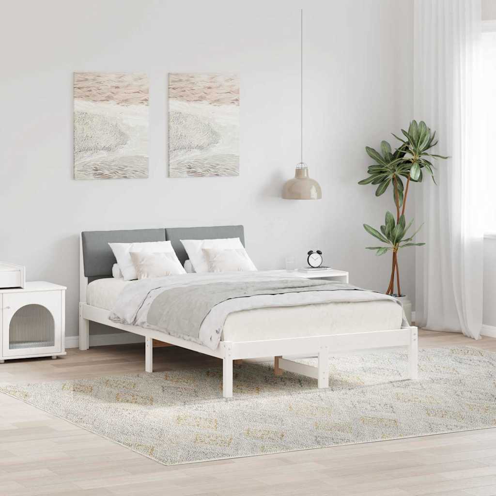 Struttura del Letto Bianco e grigio chiaro 120 x 200 cm